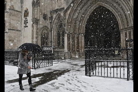 snow Royal Courts of Justice